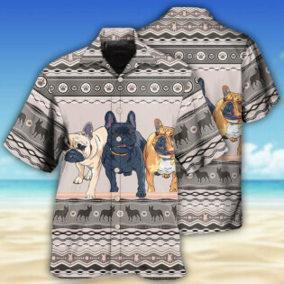 French Bulldog Lovely Pattern - Hawaiian Shirt - Owl Ohh - Owl Ohh