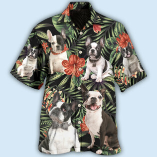 French Bulldog Tropical Floral Style - Hawaiian Shirt - Owl Ohh - Owl Ohh