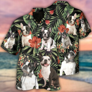 French Bulldog Tropical Floral Style - Hawaiian Shirt - Owl Ohh - Owl Ohh
