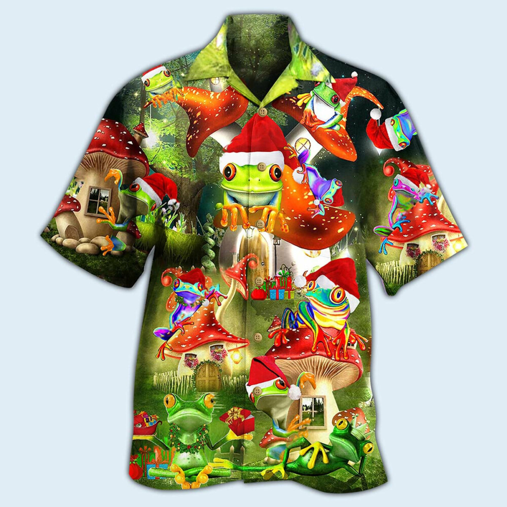 Frog Lover Christmas - Hawaiian Shirt - Owl Ohh - Owl Ohh