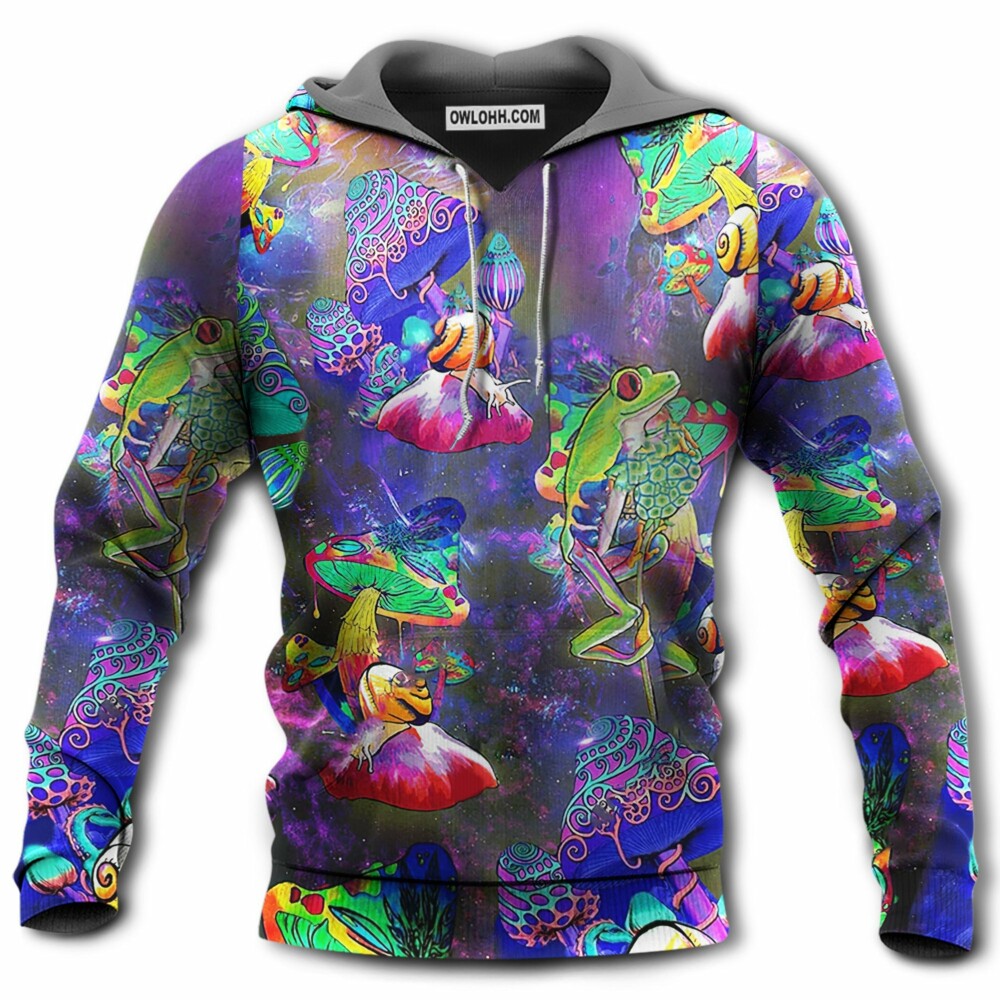 Frog Colorful Galaxy Mushroom Color - Hoodie - Owl Ohh - Owl Ohh
