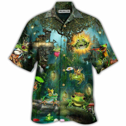 Frog Kiss A Frog - Hawaiian Shirt - Owl Ohh - Owl Ohh