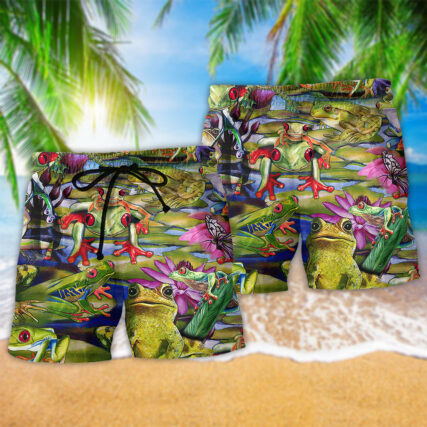 Frog Love Lake So Much - Beach Short - Owl Ohh - Owl Ohh