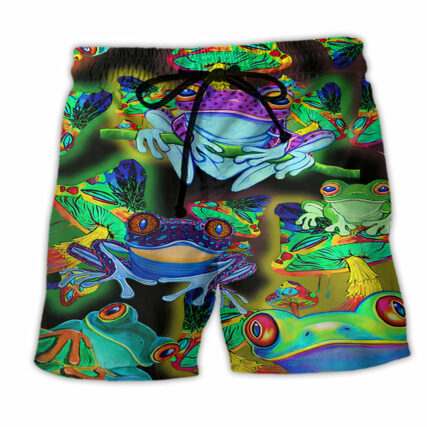 Frog Lover Color Style - Beach Short - Owl Ohh - Owl Ohh