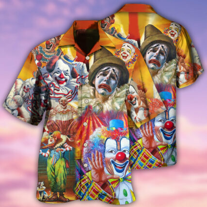 Clown Funny Happy In Crown - Hawaiian Shirt - Owl Ohh - Owl Ohh
