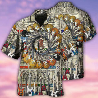Guitar Cool Vintage Style - Hawaiian Shirt - Owl Ohh - Owl Ohh