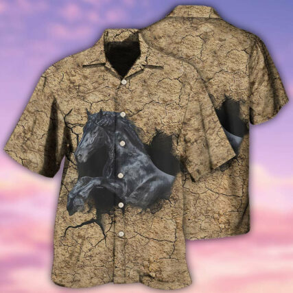 Horse Black Darkness - Hawaiian Shirt - Owl Ohh - Owl Ohh