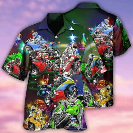 Motorcycle Amazing Christmas - Hawaiian Shirt - Owl Ohh - Owl Ohh