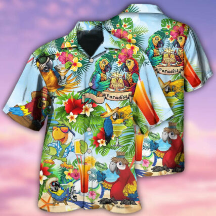 Parrot Love Life Happiness Style - Hawaiian Shirt - Owl Ohh - Owl Ohh