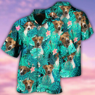 Russell Terrier Dog Summer Green Tropical - Hawaiian Shirt - Owl Ohh - Owl Ohh