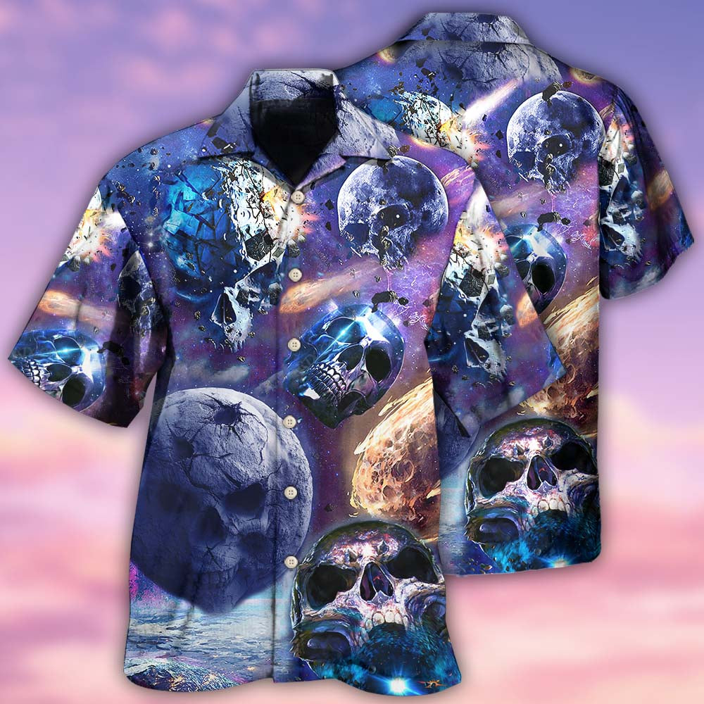 Skull Planet Galaxy - Hawaiian Shirt - Owl Ohh - Owl Ohh