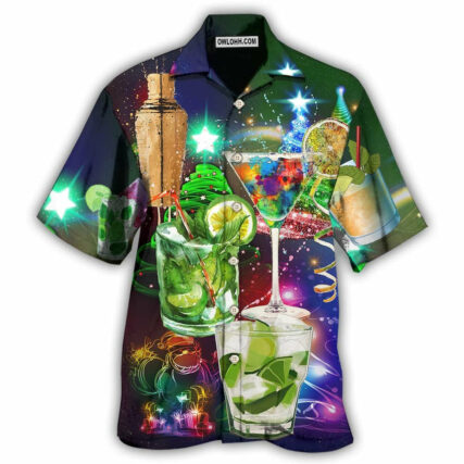 Cocktail Christmas Merry Christmas - Hawaiian Shirt - Owl Ohh - Owl Ohh