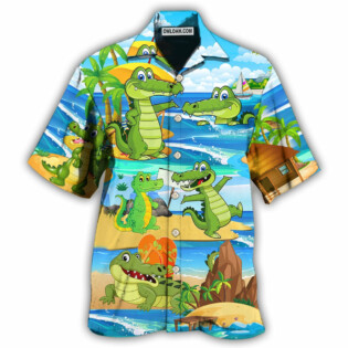 Crocodile Love Life Funny - Hawaiian Shirt - Owl Ohh - Owl Ohh