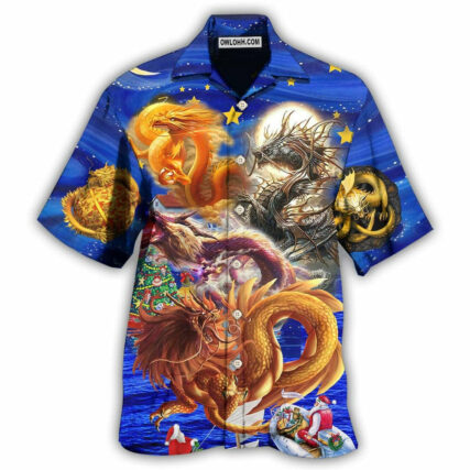 Dragon Christmas Enjoy The Night - Hawaiian Shirt - Owl Ohh - Owl Ohh