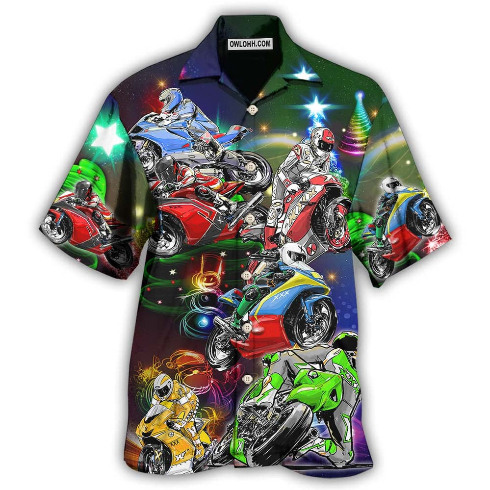 Motorcycle Amazing Christmas - Hawaiian Shirt - Owl Ohh - Owl Ohh