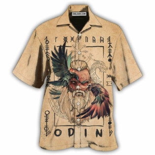 Viking Odin Sign Old Man Viking - Hawaiian Shirt - Owl Ohh - Owl Ohh
