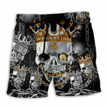 Skull Wrestling Chain Oh My Skull - Beach Short - Owl Ohh - Owl Ohh