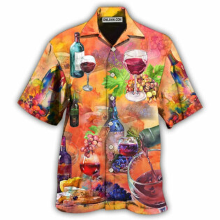 Wine Working From Nine To Wine - Hawaiian Shirt - Owl Ohh - Owl Ohh