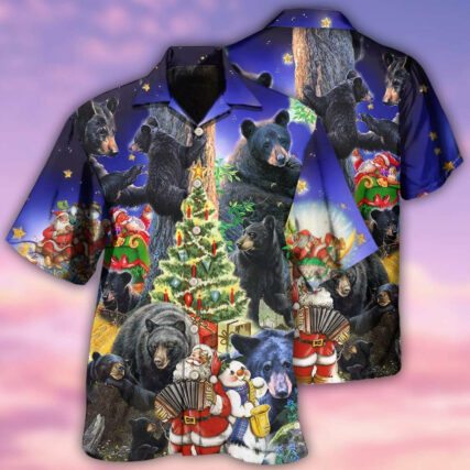 Bear Family Into Spring Merry Christmas - Hawaiian Shirt - Owl Ohh - Owl Ohh