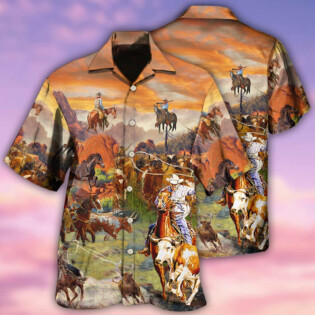 Cowboy Freedom Life Style Mountain - Hawaiian Shirt - Owl Ohh - Owl Ohh