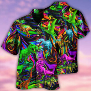 Dinosaur World Summer Colorful Style - Hawaiian Shirt - Owl Ohh - Owl Ohh