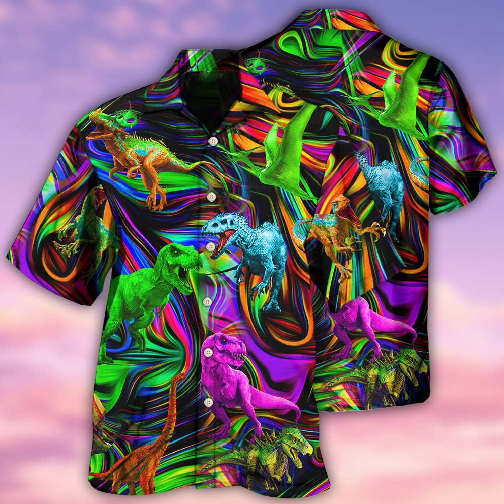 Dinosaur World Summer Colorful Style - Hawaiian Shirt - Owl Ohh - Owl Ohh