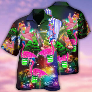 Flamingo Love Beach Amazing Christmas - Hawaiian Shirt - Owl Ohh - Owl Ohh