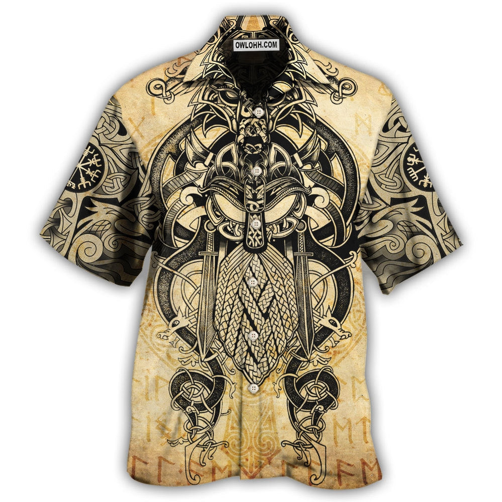 Viking Warrior Blood Pattern Cool Style - Hawaiian Shirt - Owl Ohh - Owl Ohh