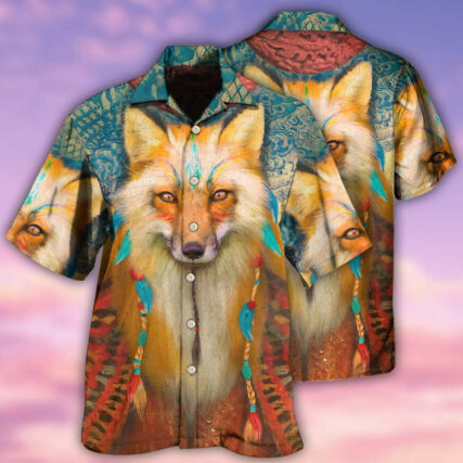Native Style Love Peace Wolf - Hawaiian Shirt - Owl Ohh - Owl Ohh