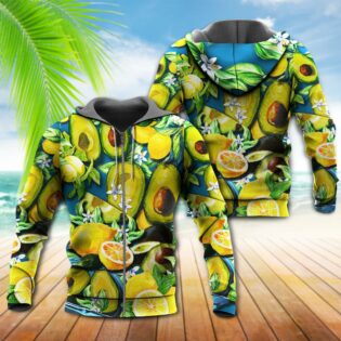 Fruit Avocado Lemon Summer Time - Hoodie - Owl Ohh - Owl Ohh