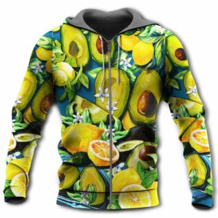 Fruit Avocado Lemon Summer Time - Hoodie - Owl Ohh - Owl Ohh