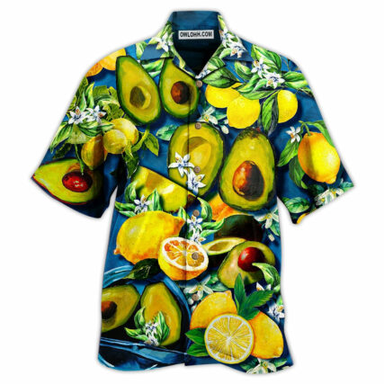 Fruit Avocado Lemon Summer Time - Hawaiian Shirt - Owl Ohh - Owl Ohh