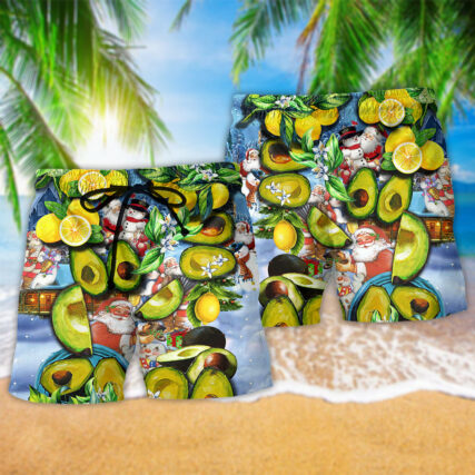 Fruit Avocado Lemon Summer Time Xmas Christmas - Beach Short - Owl Ohh - Owl Ohh