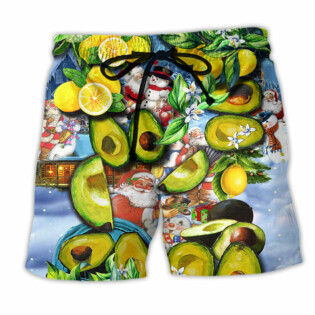 Fruit Avocado Lemon Summer Time Xmas Christmas - Beach Short - Owl Ohh - Owl Ohh