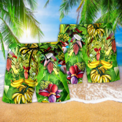 Fruit Banana Tropical Forest Summer - Beach Short - Owl Ohh - Owl Ohh
