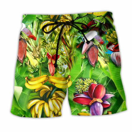 Fruit Banana Tropical Forest Summer - Beach Short - Owl Ohh - Owl Ohh