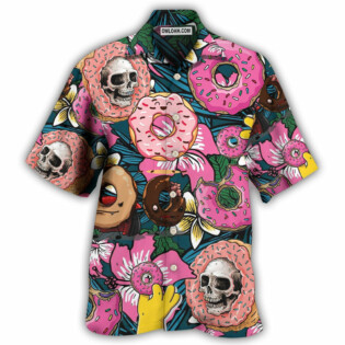 Donut Funny Donut Tropical Style - Hawaiian Shirt - Owl Ohh for men and women, kids - Owl Ohh