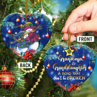Family Grandma And Granddaughter A Bond That Cant Be Broken - Heart Ornament - Owl Ohh - Owl Ohh
