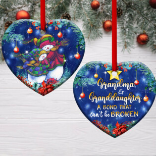 Family Grandma And Granddaughter A Bond That Cant Be Broken - Heart Ornament - Owl Ohh - Owl Ohh