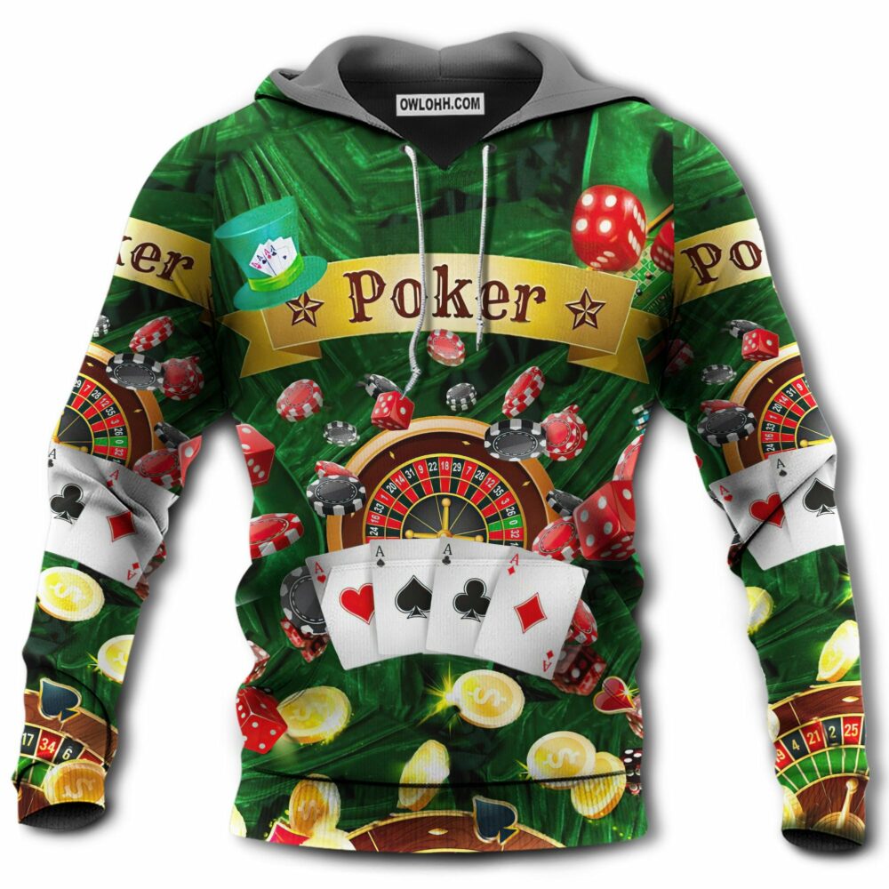 Gambling Born To Play Poker Forced To Work - Hoodie - Owl Ohh - Owl Ohh