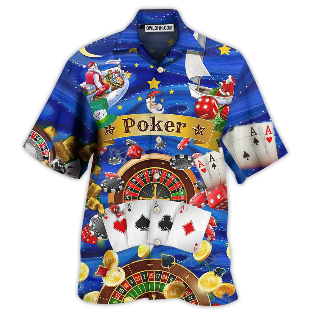 Poker Gambling Born To Play Poker Forced To Work Love Play - Hawaiian Shirt - Owl Ohh - Owl Ohh