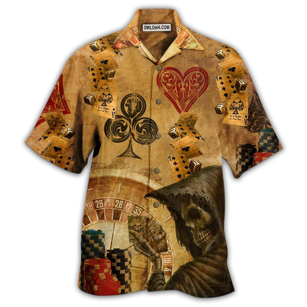 Gambling Dead Mans Hand - Hawaiian Shirt - Owl Ohh - Owl Ohh
