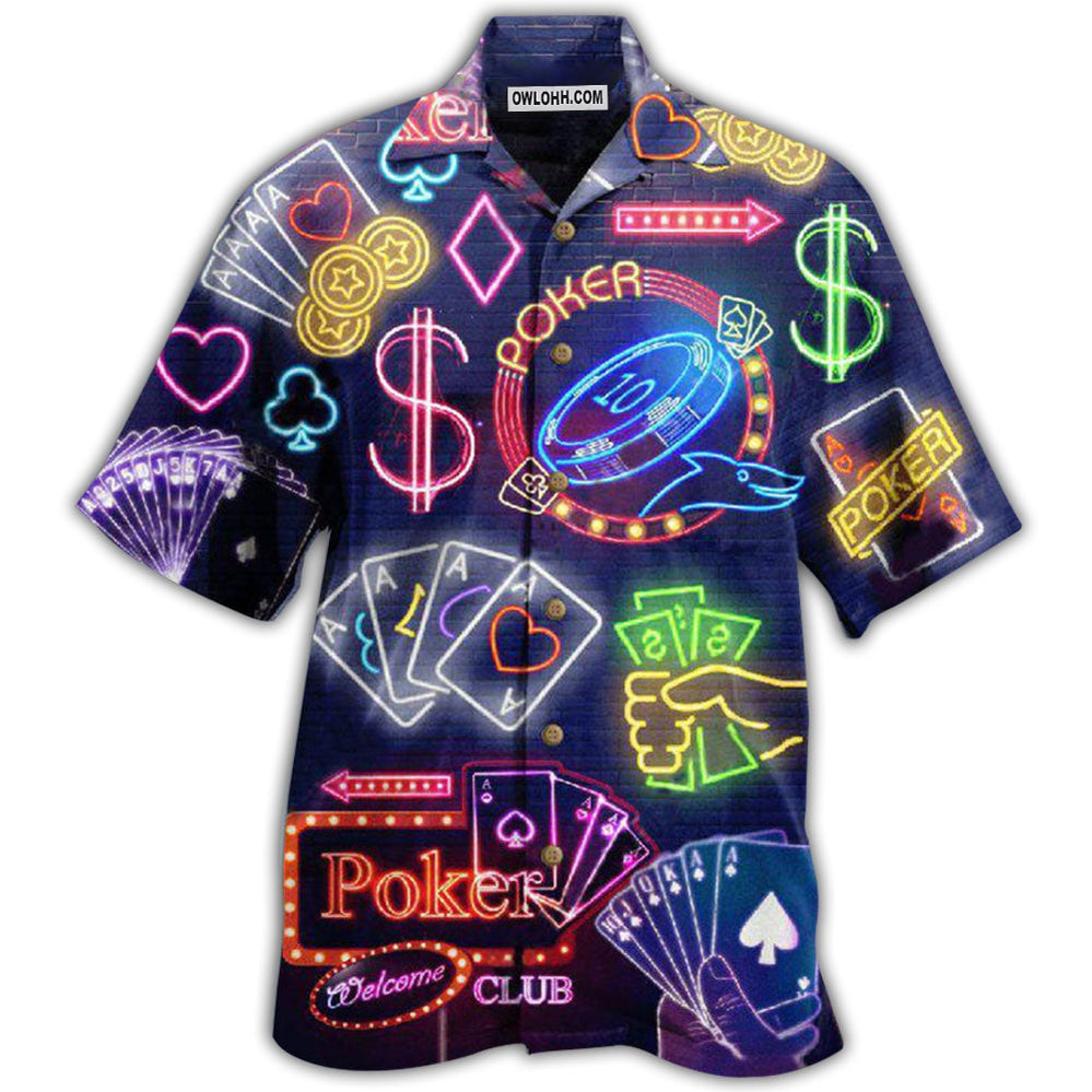 Gambling No Poker No Party - Hawaiian Shirt - Owl Ohh - Owl Ohh