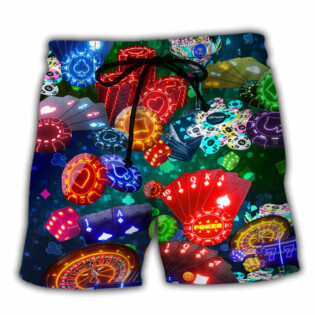 Gambling Poker Is War Not A Game Stunning - Beach Short - Owl Ohh - Owl Ohh