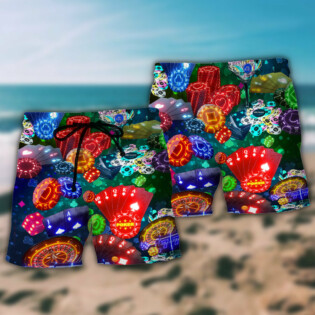Gambling Poker Is War Not A Game Stunning - Beach Short - Owl Ohh - Owl Ohh