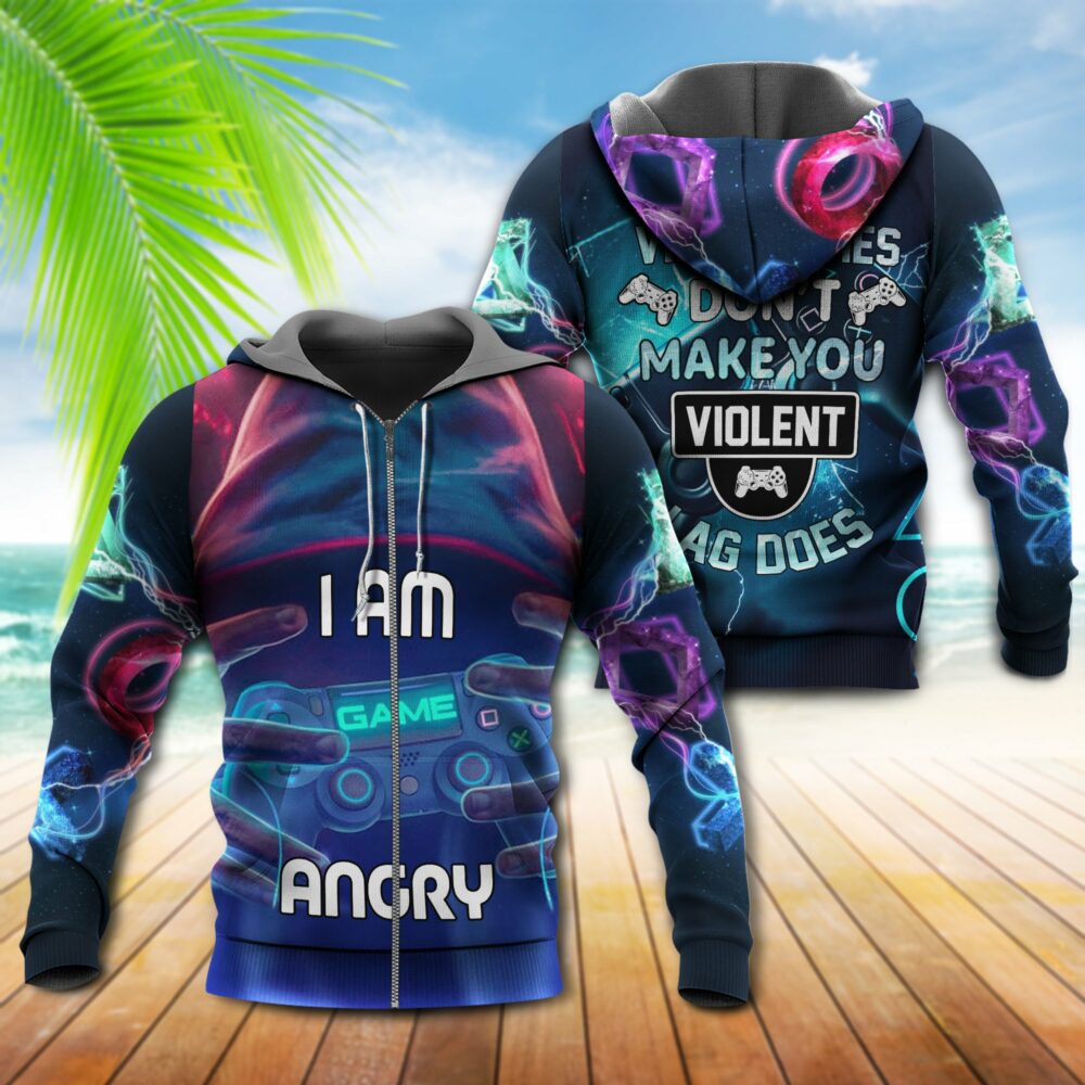Game I Am Game Angry - Hoodie - Owl Ohh - Owl Ohh