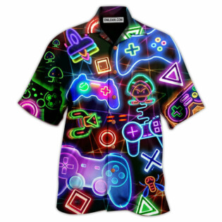 Game Neon Style Love It - Hawaiian Shirt - Owl Ohh - Owl Ohh