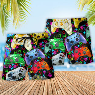 Game We Will Fight It Video Game Colorful - Beach Short - Owl Ohh - Owl Ohh