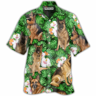German Shepherd Dog Lover Tropical Life Cool Style - Hawaiian Shirt - Owl Ohh - Owl Ohh