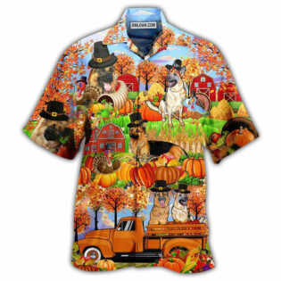 German Shepherd Happy Thanksgiving - Hawaiian Shirt - Owl Ohh - Owl Ohh